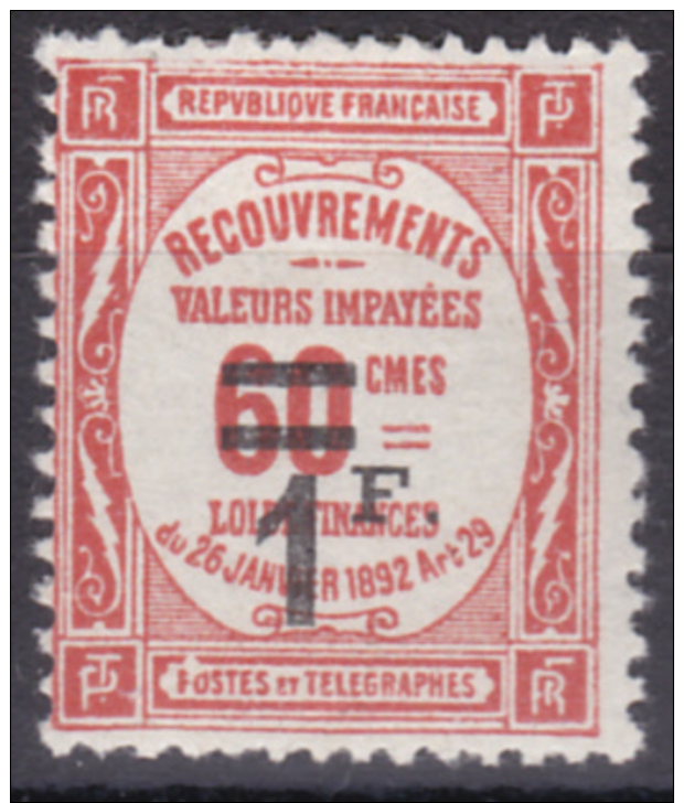 FRANCE TAXE 1926 YT N° 53 NEUF* COTE 23.00&euro; - 1859-1959 Neufs