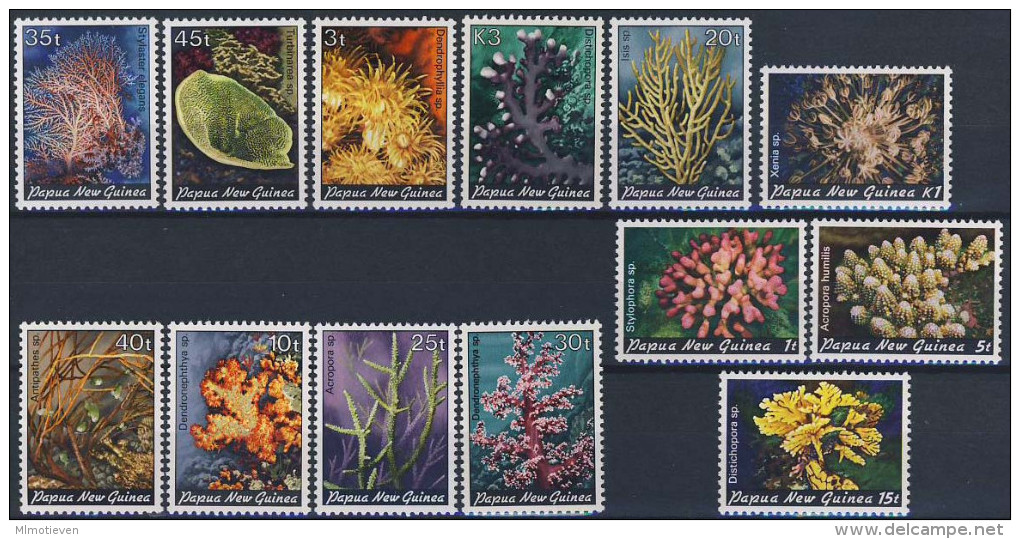 MDN-BK2-595 MINT ¤ PAPUA NEW GUINEA 1982 13w In Serie ¤ MARINE LIFE - FISH - SEALIFE - UNDERWATER WORLD - Marine Life