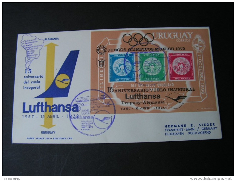 == Uruguay Lufthansa Flight Cv. Block 1972 - Uruguay