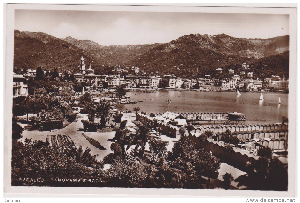 ITALIE,ITALIA,liguria,genova,genes,zena,RAPALLO,panorama E Bagni,belle Vue,rare - Genova (Genoa)