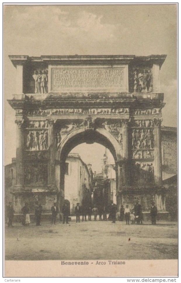 ITALIE,ITALIA,campanie,campania,BENEVENTO,prés Naples,ARCO TRAIANO,arc De Triomphe En 1900,rare,empereur Trajan - Benevento