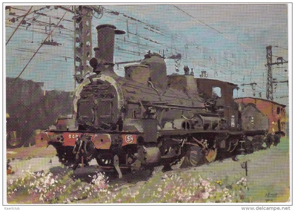 LOCOMOTIVE à VAPEUR 040 E (1100 P.O.) - Cahors, 1944- Collection A Brenet - (Musée Francais Du Chemin De Fer - Mulhouse) - Trains