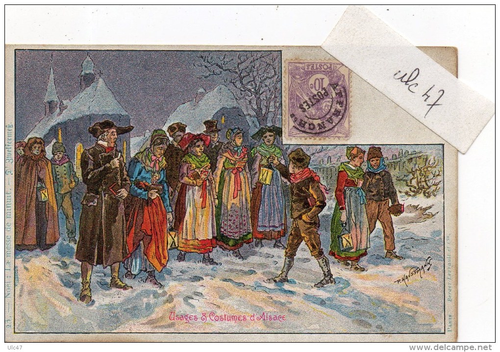 - ALSACE - Costumes et Usages d'Alsace. - 10 cartes illustrées par P. KAUFFMANN.
