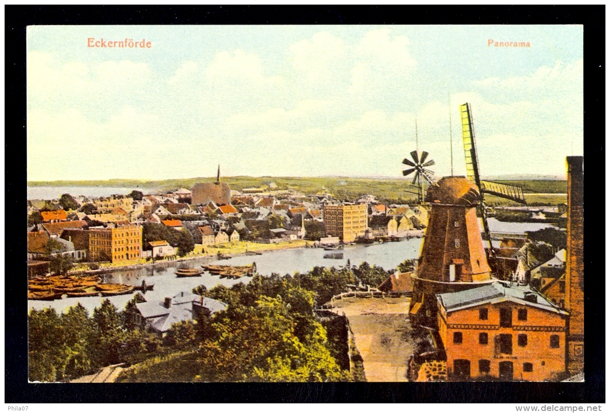 Eckernforde, Panorama / Postcard Not Circulated, 2 Scans - Eckernfoerde