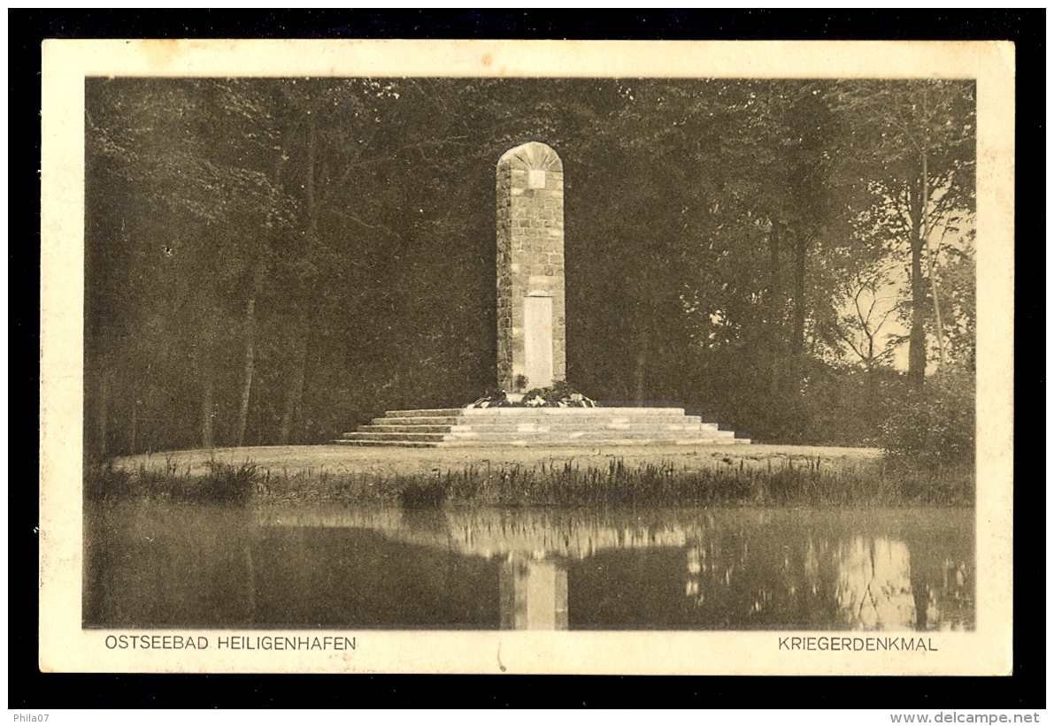 Ostseebad Heiligenhafen Kriegerdenkmal / Postcard Circulated, 2 Scans - Heiligenhafen