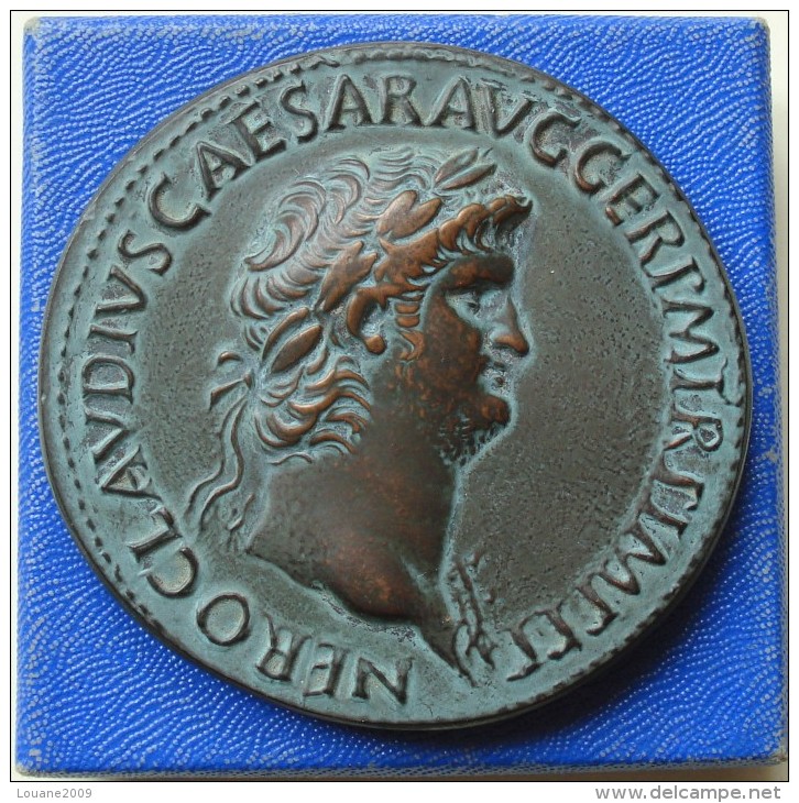 France - Médaille De Neron Et Decursio D'après Une Monnaie Romaine En Cuivre Splendide 500 Exemplaires - Royaux / De Noblesse