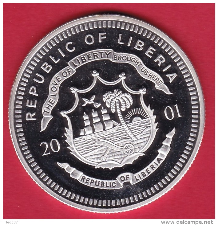 Libéria - 10 $ Argent - Nelson Mandela - 2001 - FDC - Liberia