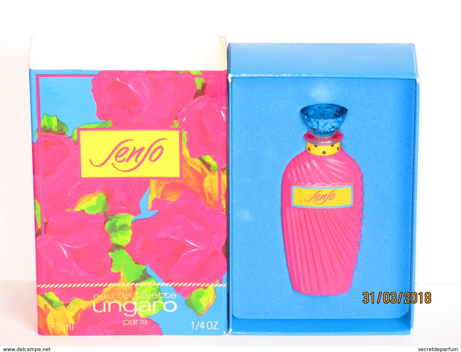 Miniatures De Parfum    SENSO  De  UNGARO   EDT   7.5 Ml  + Boite Tiroir - Miniatures Femmes (avec Boite)