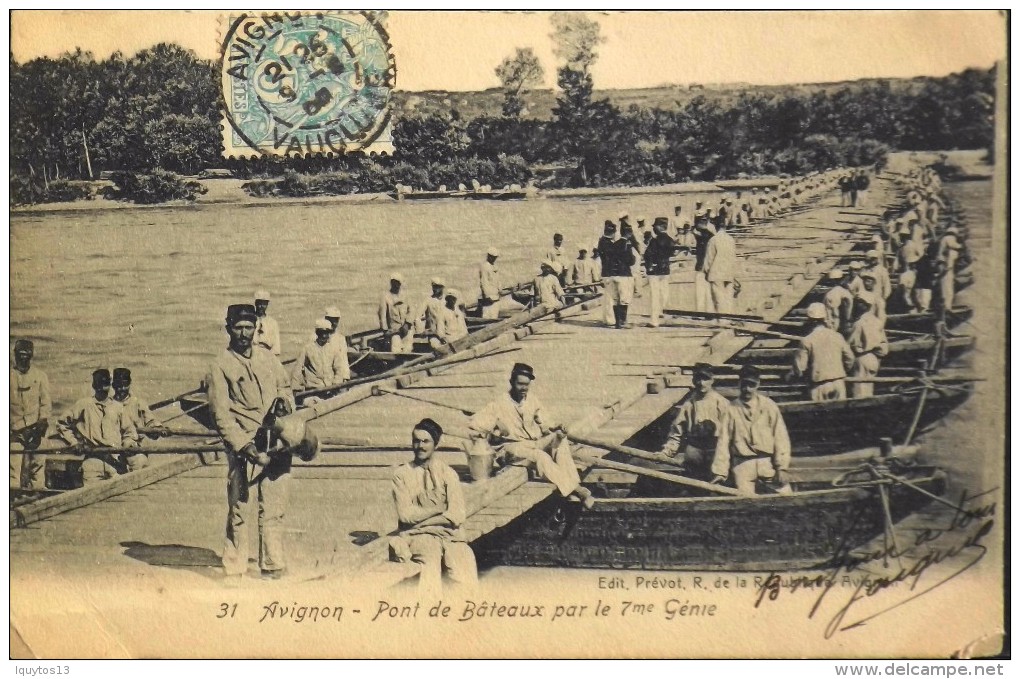 C.P.A. - Avignon - Pont De Bateaux Par Le 7iéme Génie - Bon Etat - Avignon