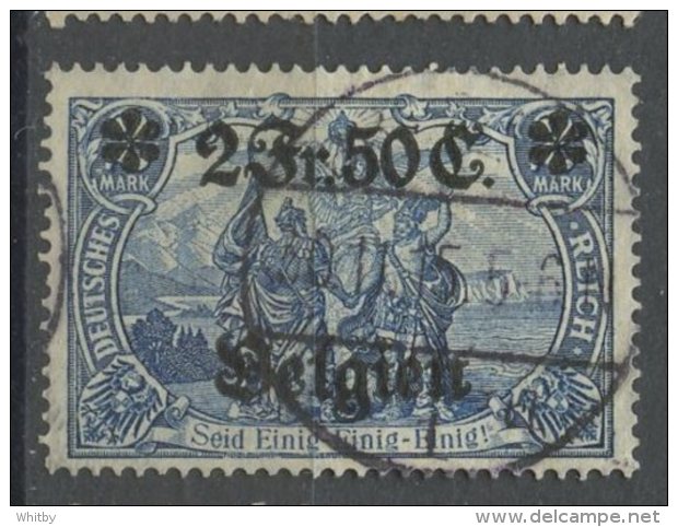 Belgium 1914 2.50 Fr German Occupation  Issue #N9 - Army: German