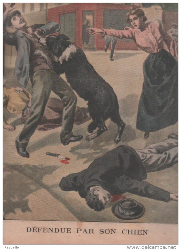 LE PETIT JOURNAL 2 09 1900 - NAUFRAGE CONTRE TORPILLEUR LA FRAMEE - PAVILLON DU MEXIQUE - DEFENDUE PAR CHIEN A PUTEAUX - Le Petit Journal