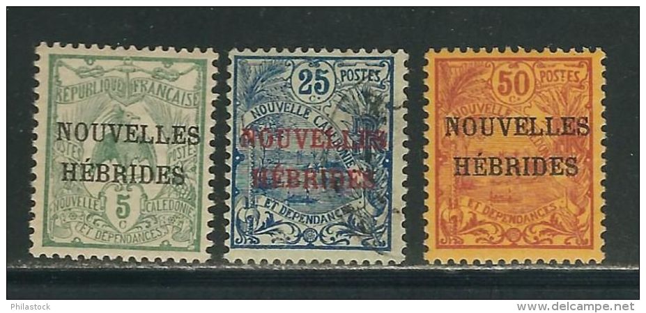 Nouvelles Hébrides N° 1 , 3 & 4 */Obl. - Unused Stamps