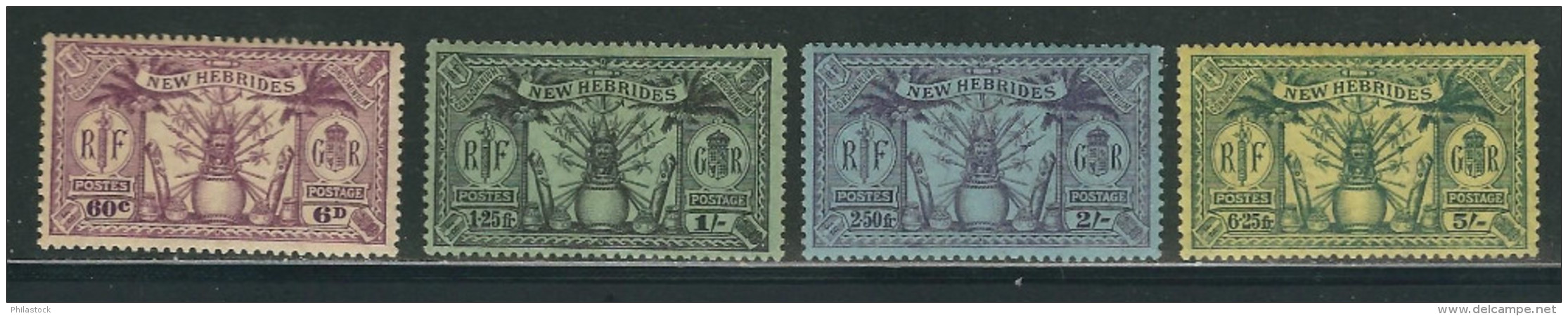 Nouvelles Hébrides N° 96 à 99 * - Unused Stamps