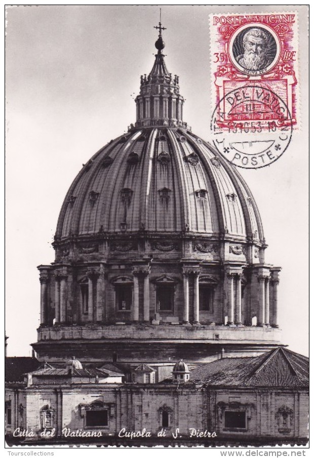 VATICAN @ Carte Maximum De 1953 @ Cita Del Vaticano - Cupola Di San Pietro - Maximumkaarten