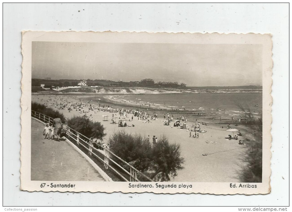 G-I-E , Cp , ESPAGNE , CANTABRIA , SANTANDER , Sardinero. Segunda Playa , Voyagée - Cantabria (Santander)