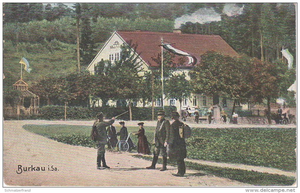 AK Gasthof Restaurant Heitrer Heiterer Blick Regiment Tambour Militaria Stempel Bei Bischofswerda Burkau Rammenau Uhyst - Burkau