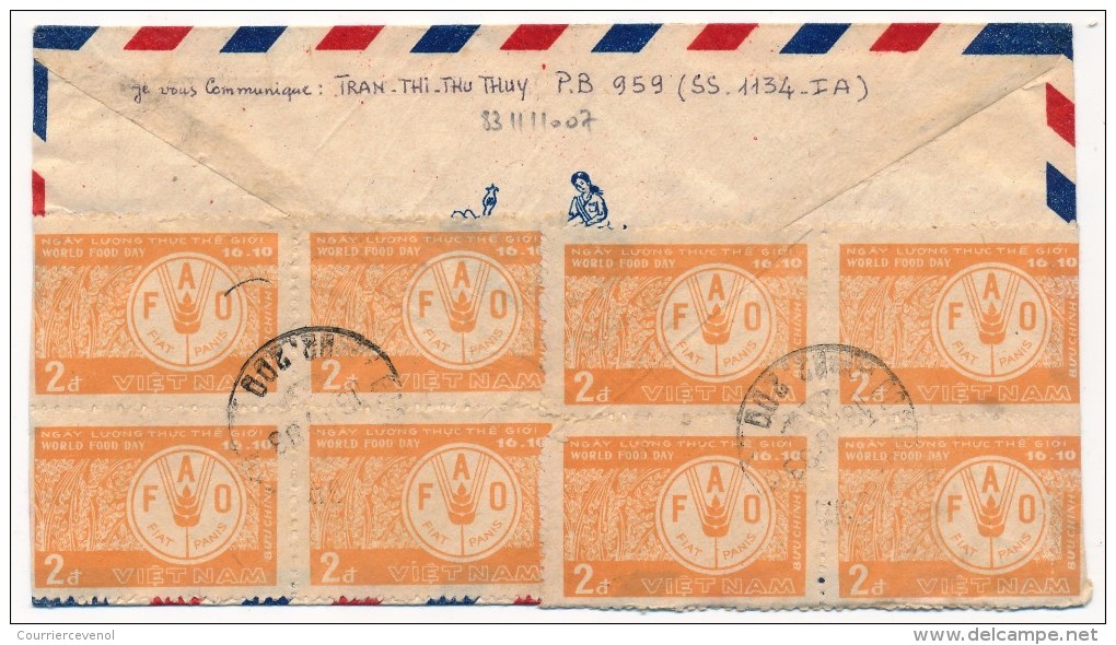 VIET-NAM - Enveloppe Affranchissement Composé Timbres FAO - 1983 - Viêt-Nam