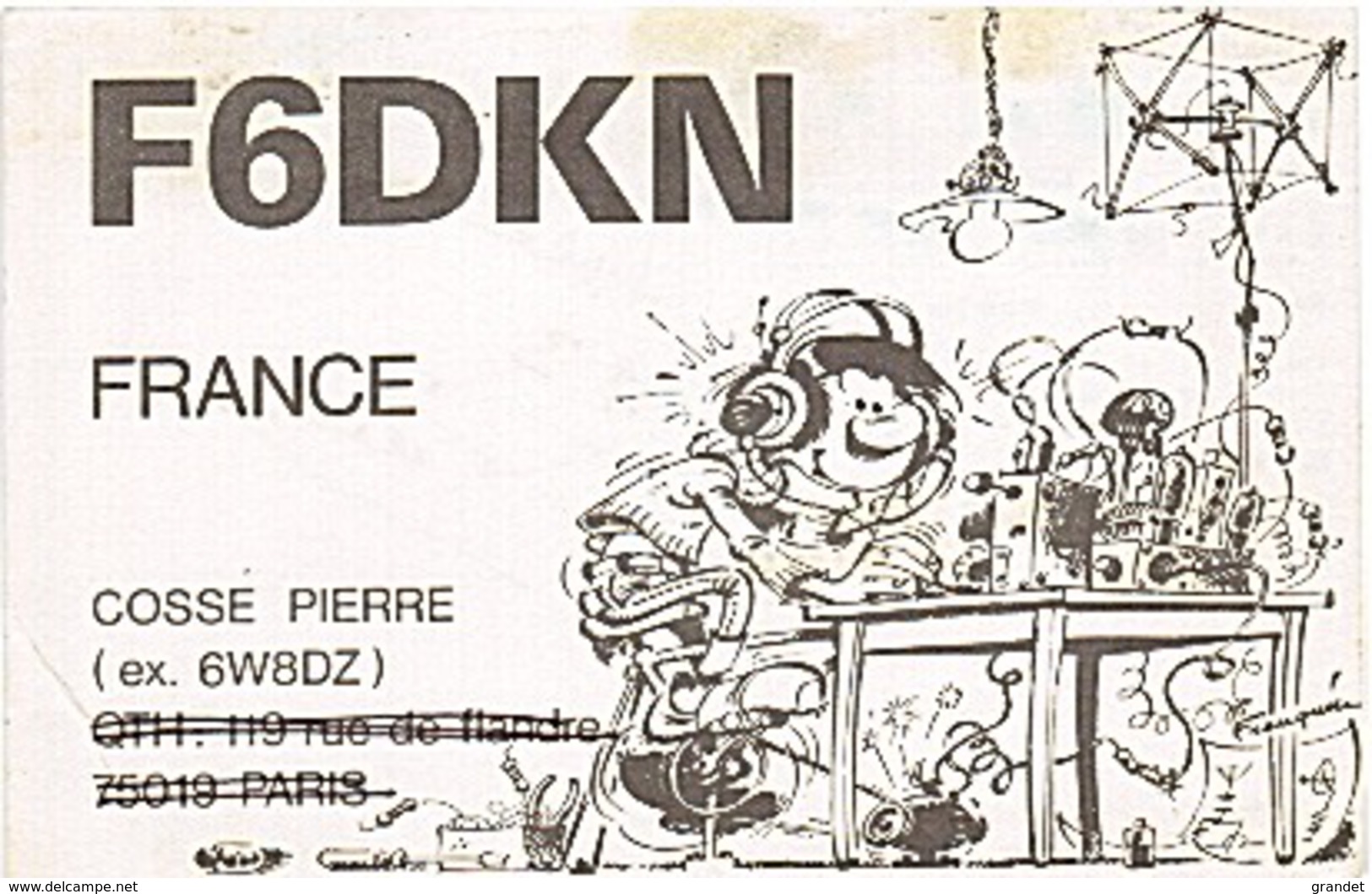 CARTE - RADIO - QSL - PARIS - 19è - VOISINS LE BRETONNEUX - GASTON - - Radio-amateur