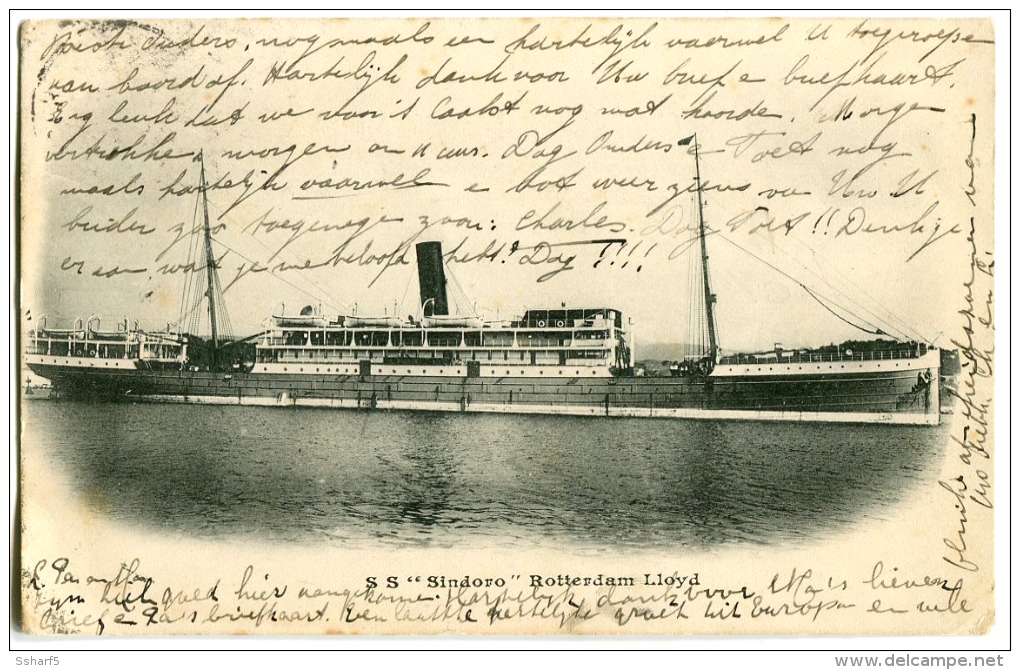 S S SINDORO Rotterdam LLOYD Sent 1906 - Dampfer