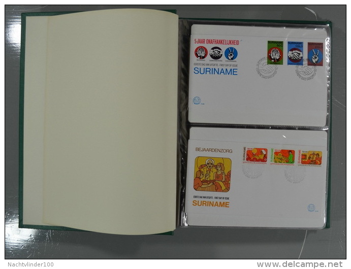 SURINAME FDC´S COLLECTION IN 3 IMPORTA PSI II ALBUMS FAUNA BIRDS FLORA TRANSPORT ONLY 10% CV! Ndf onbeschreven/unwritten