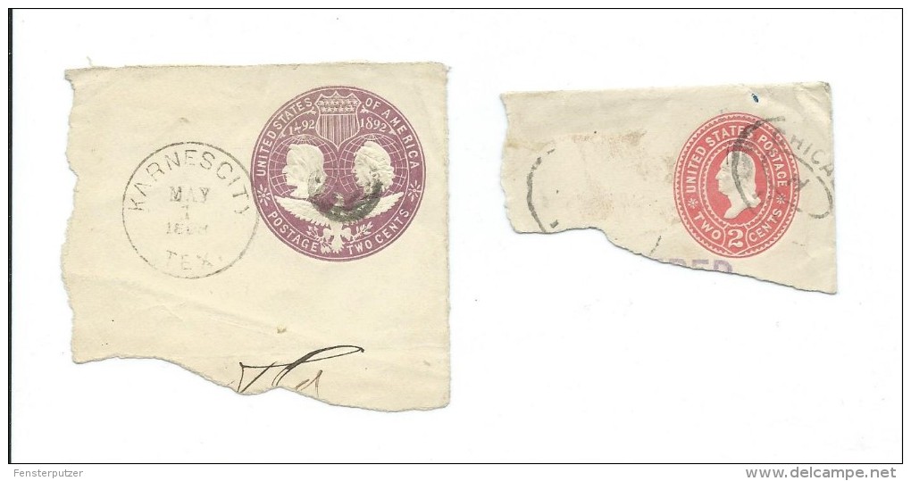 2 Teile Von Ganzsachen Brief  - 1899 - ...-1900