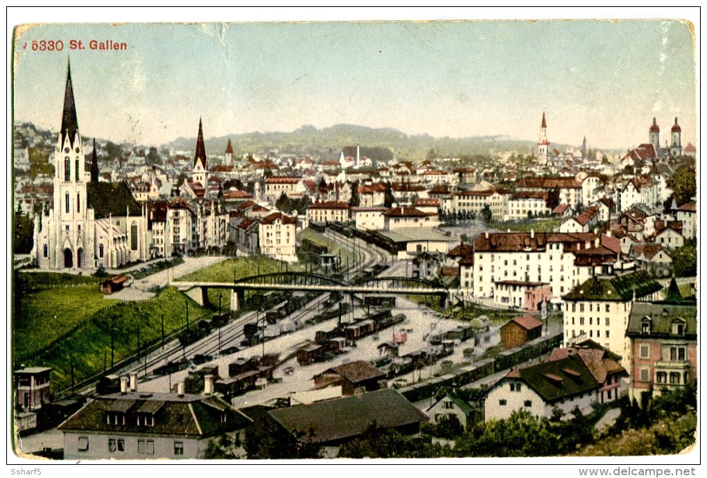 St. Gallen Farbepanorama 1911 - St. Gallen