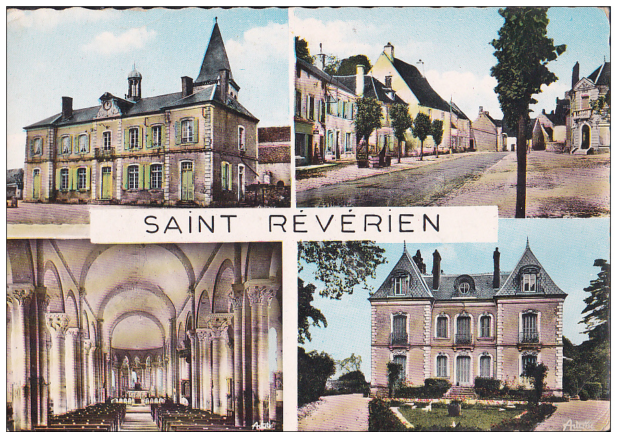 Souvenir De SAINT REVERIEN   - 4 Vues - Dentelée - - Otros & Sin Clasificación