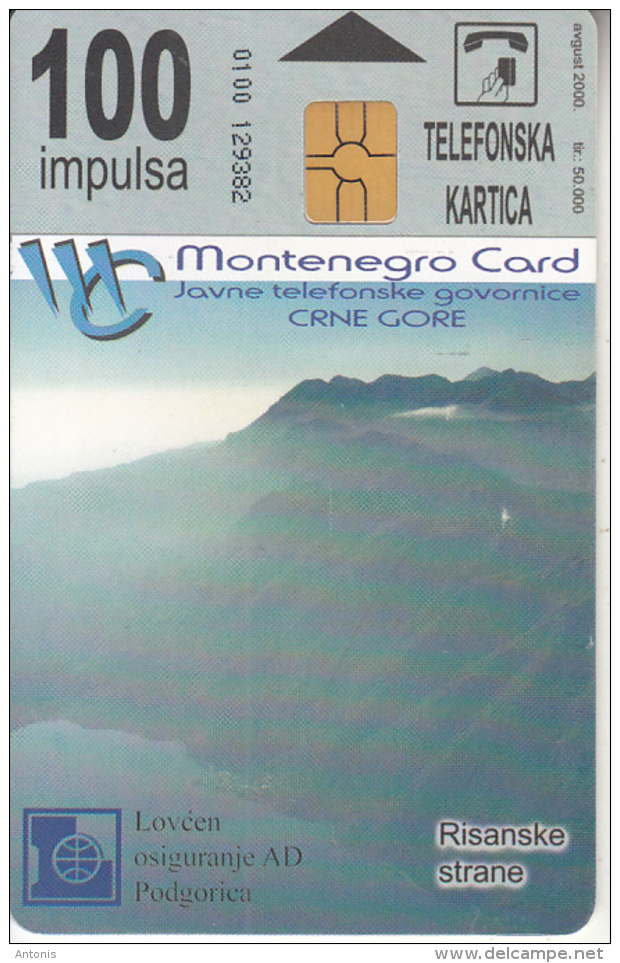 MONTENEGRO - Risanske Strane, SKY SAT Communications, Tirage 50000, 08/00, Used - Montenegro