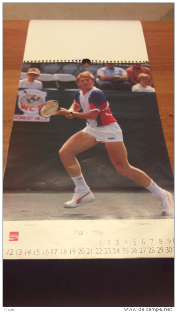 Old Big Wall Calendar - Tennis, Boris Becker 1987 - Grand Format : 1981-90