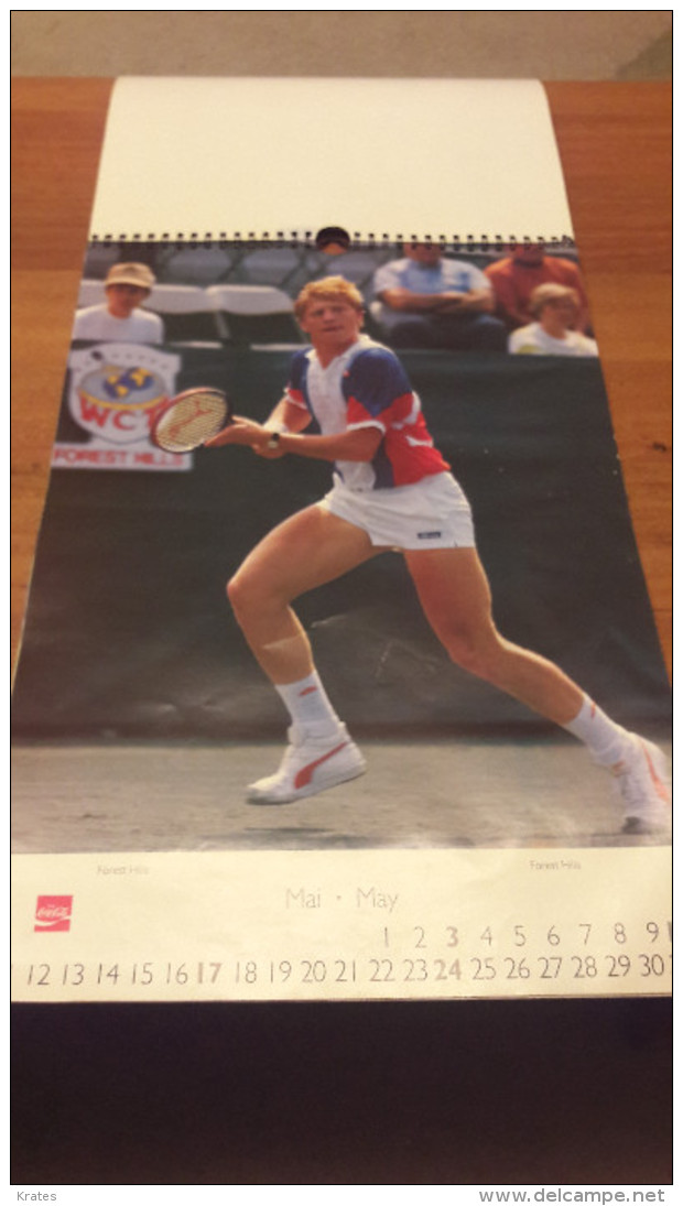 Old Big Wall Calendar - Tennis, Boris Becker 1987 - Tamaño Grande : 1981-90