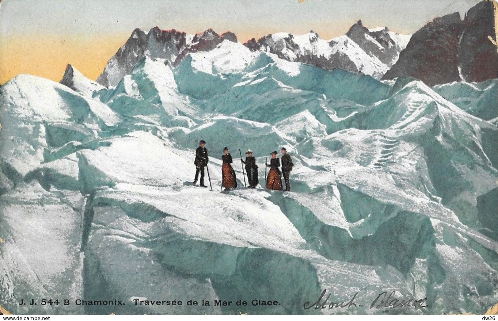Chamonix - Alpinisme - Traversée De La Mer De Glace - Edition Julien Frères - Carte J.J. N°544 B - Alpinisme