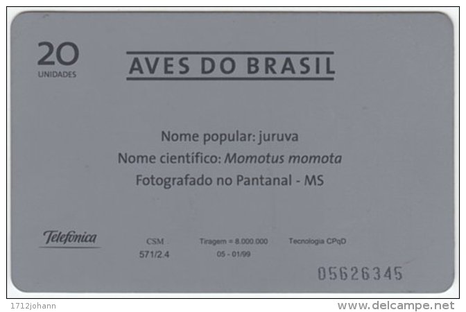 BRASIL D-004 Magnetic Telefonica - Animal, Bird - Used - Brésil