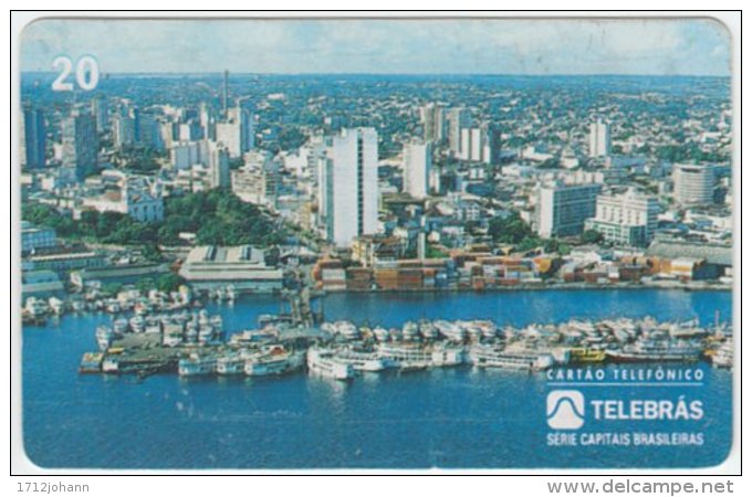 BRASIL D-036 Magnetic Telebras - View, Town, Manaus - Used - Brésil