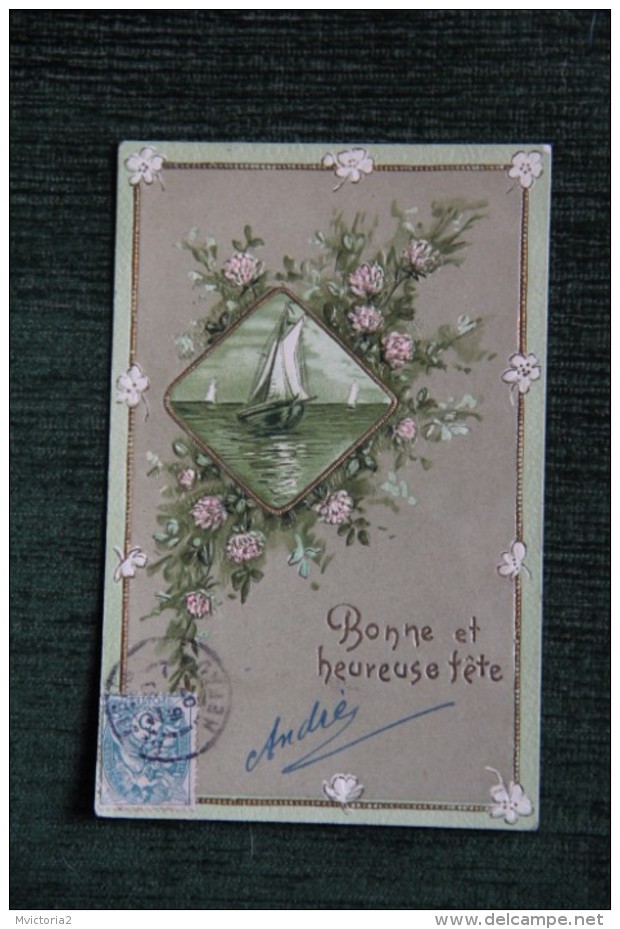 BONNE ET HEUREUSE FETE - Carte Gaufrée - Fête Des Mères