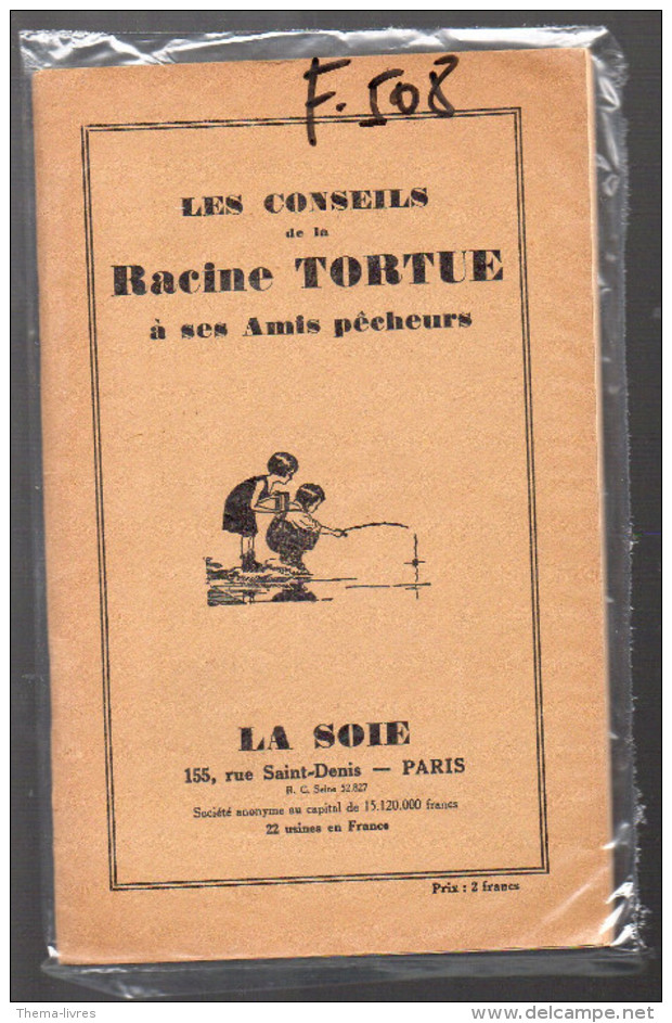 Plaquette  CONSEILS DE LA RACINE TORTUE ( Pêche) (F.0508) - Other & Unclassified