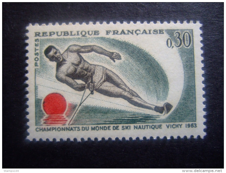 FRANCE 1963   WORLD CHAMPIONSHIP WATER SKIING      YVERT 1395     MNH **  (S11-NVT) - Water-skiing