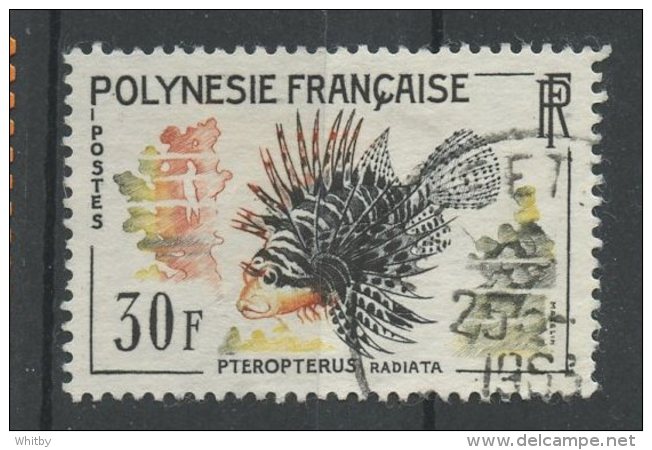 French Polynesia 1962 30f Lionfish Issue #201 - Gebraucht