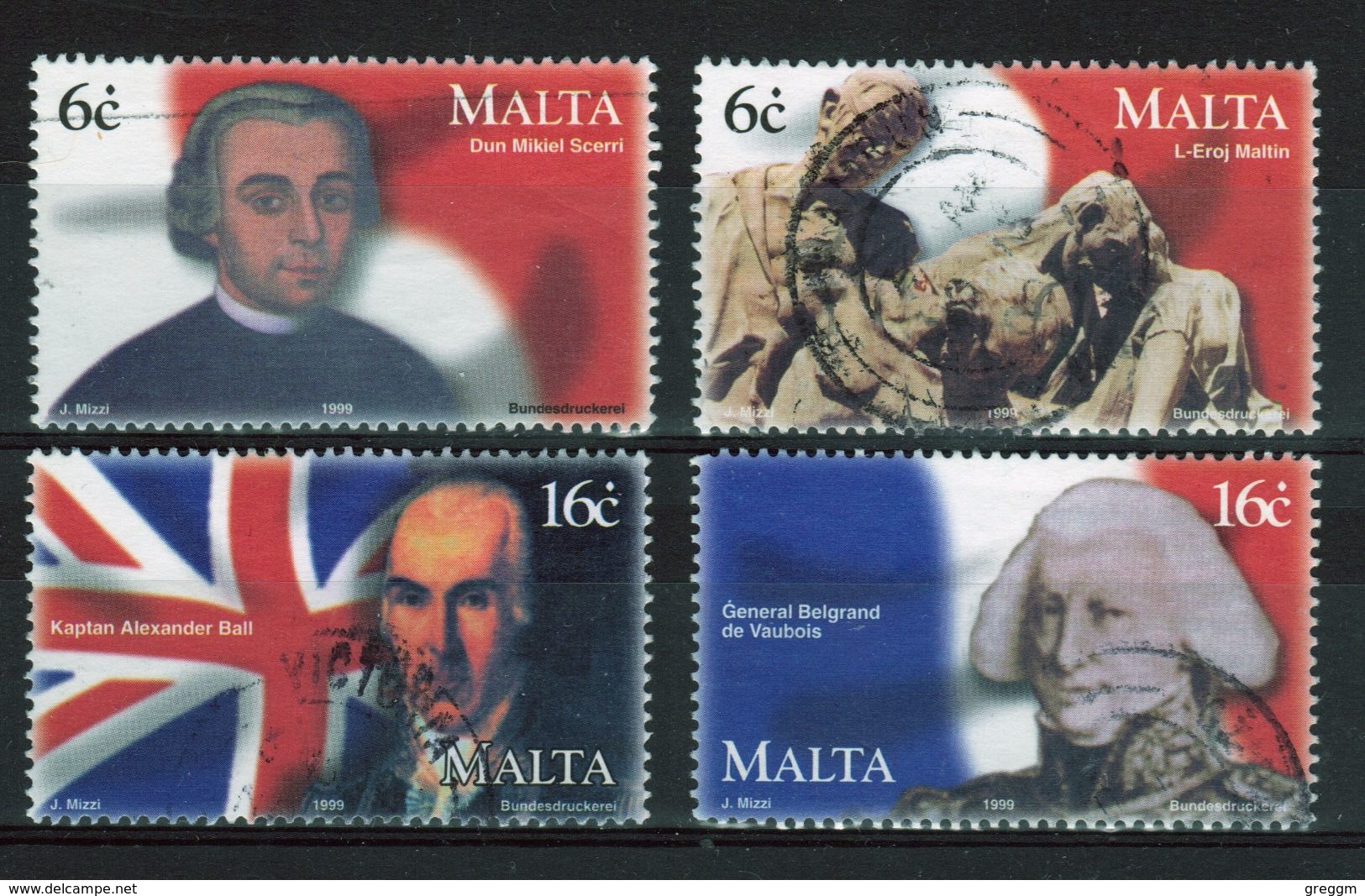 Malta 1999 Fine Used Set Of Stamps Celebrating Maltese Uprising Against The French. - Malta