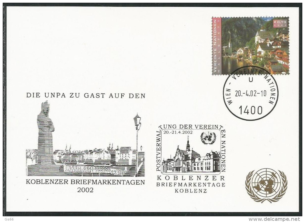 UNO-Wien, 2002, Weiße Karte / White Card, Koblenz - Briefe U. Dokumente