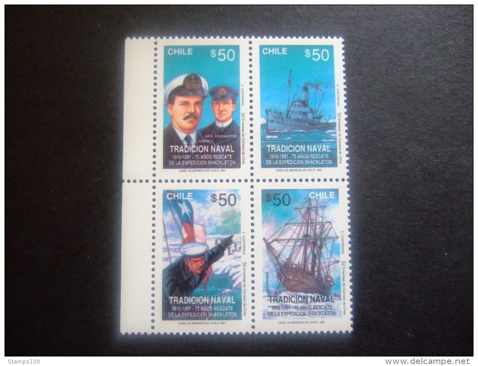 CHILI  CHILE   1991   SCHAKLETON EXPEDITION  FROM SHEET     MNH **  (S18-NVT) - Antarctische Expedities