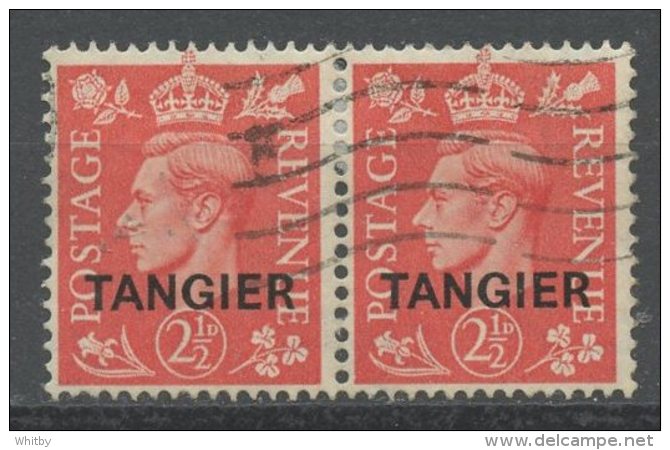 Tangier 1950 2 1/2p King George VI Issue #554  Pair - Morocco Agencies / Tangier (...-1958)