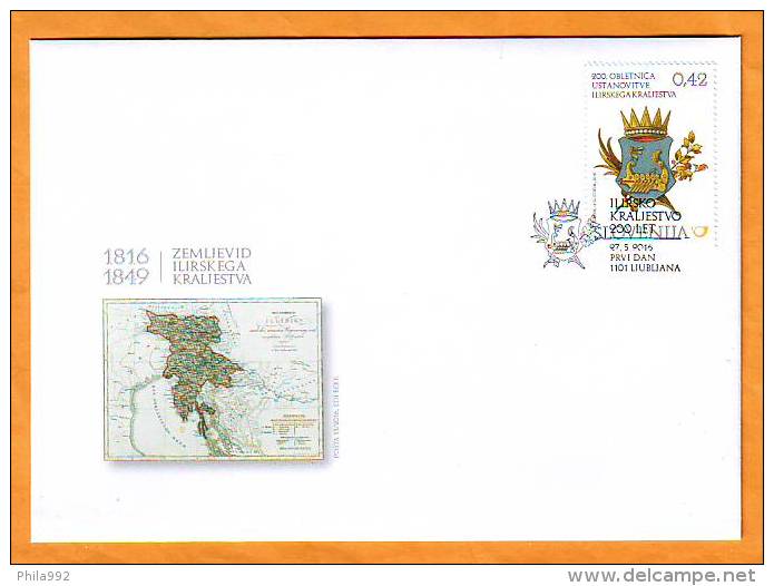 Slovenia 2016 Y FDC History 800th Ann Of Illyrian Kingdom Postmark Ljubljana 27.05. - Slovenia