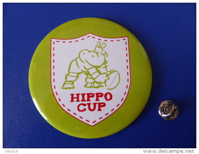 Badge Hippopotamus - Hippopotame - Rugby Hippo Cup - Diamètre 7.5 Cm (Z1) - Rugby