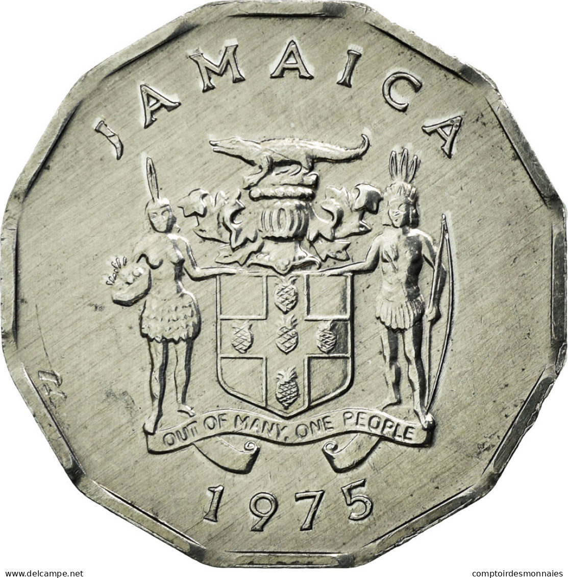 Monnaie, Jamaica, Elizabeth II, Cent, 1975, British Royal Mint, SUP, Aluminium - Jamaique