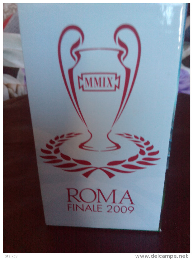 RARE COLLECTABLE ORIGINAL HEINEKEN GLASSES 2 PIECES SET FINALE CHAMPIONS LEAGUE ROME 2009 BRAND NEW - Glasses