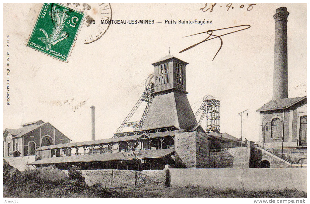 2386. CPA 71 MONTCEAU LES MINES. PUITS SAINTE EUGENIE. MINES - Montceau Les Mines