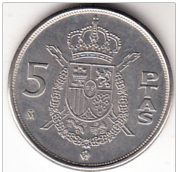 ESPAÑA 1989    5 PESETAS JUAN CARLOS   NUEVA SIN CIRCULAR   CN4295 - 5 Pesetas