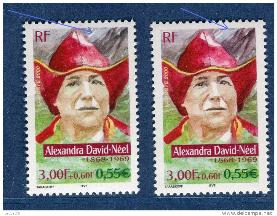 France - Variété N° Yvert  3343 Alexandra David Neel Neuf  **   2 Scans Recto Et Verso  Réf. 1207 - Unused Stamps