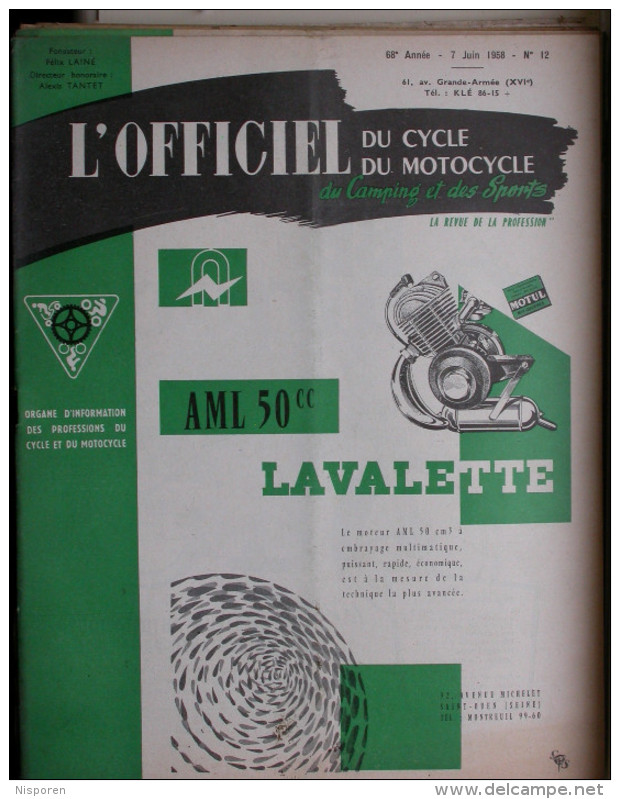 L'officiel Du Cycle Du Motocycle Et Du Camping - N° 13 Juin 1958 - Motorfietsen