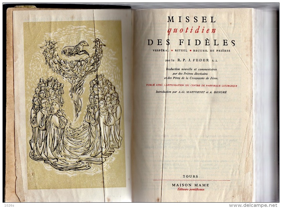 MISSEL QUOTIDIEN DES FIDELES DE 1955 - Religione & Esoterismo